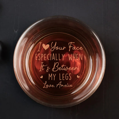 Personalized Adult Humor Whiskey Glass – Romantic, Engraved Custom Gift for Anniversary/Valentine's