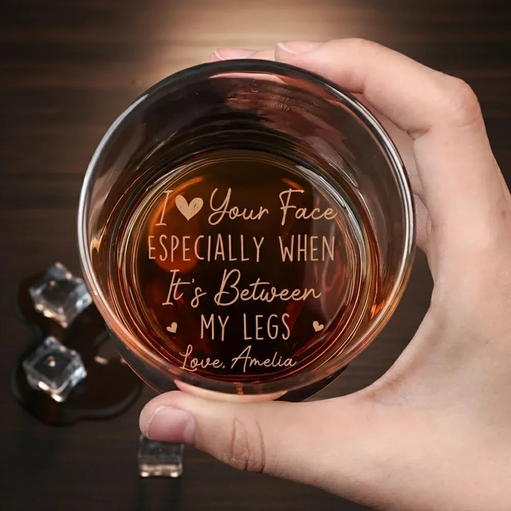Personalized Adult Humor Whiskey Glass – Romantic, Engraved Custom Gift for Anniversary/Valentine's